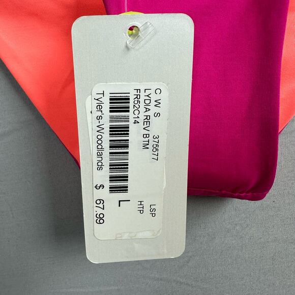 L Space Lydia Reversible Bikini Bottom Women’s Large Purple Orange - Picture 4 of 6